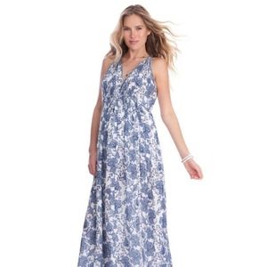Seraphine Blue Floral Summer Maternity Dress